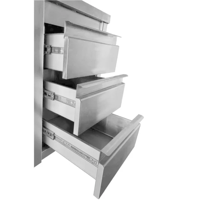 Arbeitsschrank aus Edelstahl, 50 x 70 – Bild 2