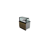 Bain-Marie Theke / Heiße Theke / 109 cm - Holzfront / für 3 x GN 1/1