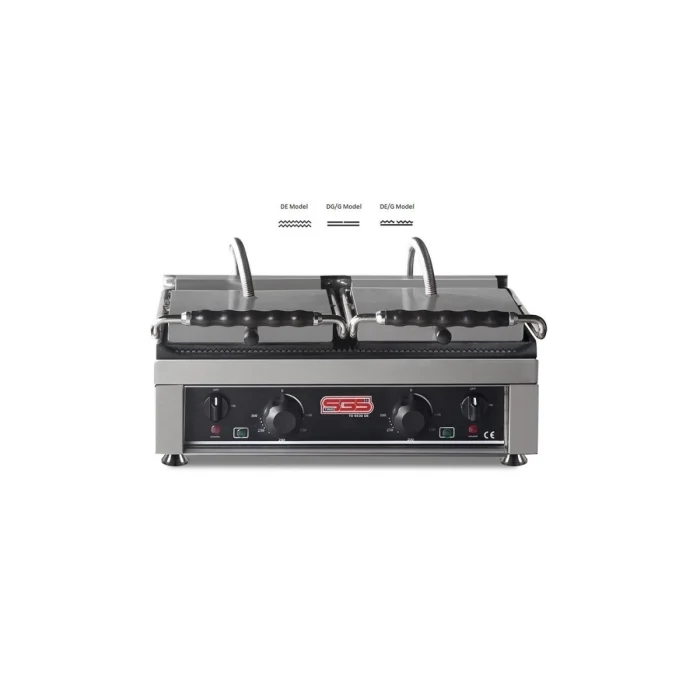Doppel Kontaktgrill / Oben / Unten Glatt / 2+2 kW / Tischgrill / Paninimaker – Bild 1