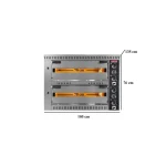 Elekto Pizzaofen mit Haube / 6+6x34 cm / Tief / Vollschamott / PO 70105 DE/T – Bild 3