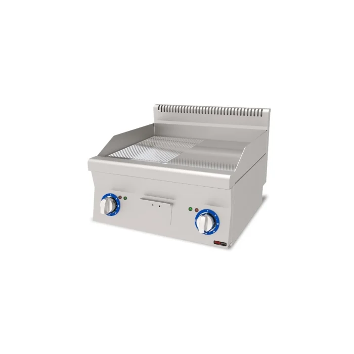 Elektro Bratplatte Hardchrome / Glatt+Gerillt / 6 kW / Premium Serie 600 – Bild 1