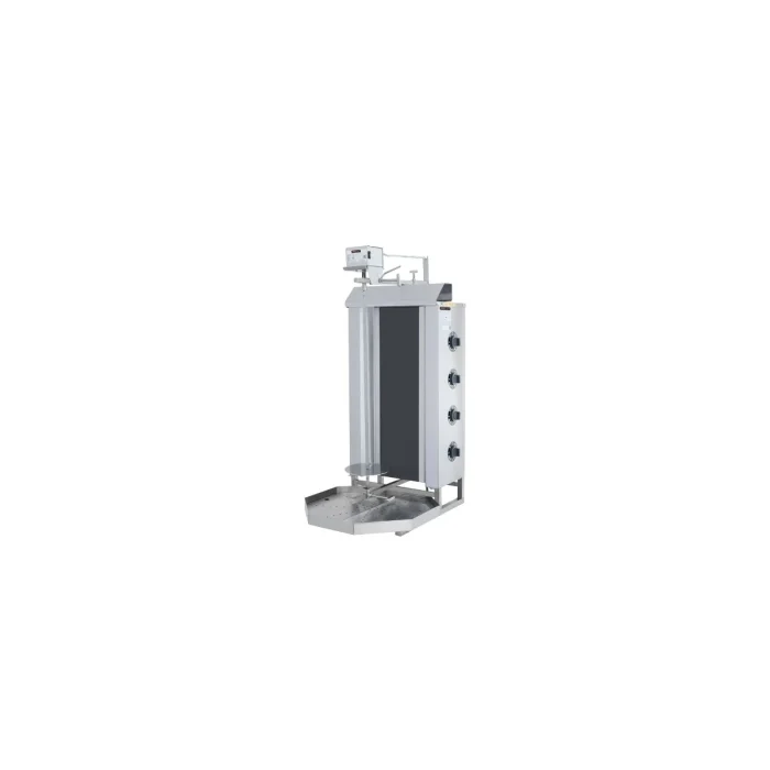 Elektro Gyrosgrill / Dönergrill mit Motor oben / 4 Brenner / max. 50 kg / inkl. Flügeltüren – Bild 1