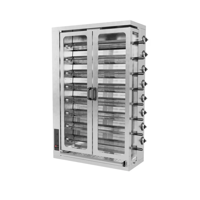 Elektro Hähnchengrill mit 8 Spießen für 40 Hähnchen / 1098x480x2020 mm – Bild 1