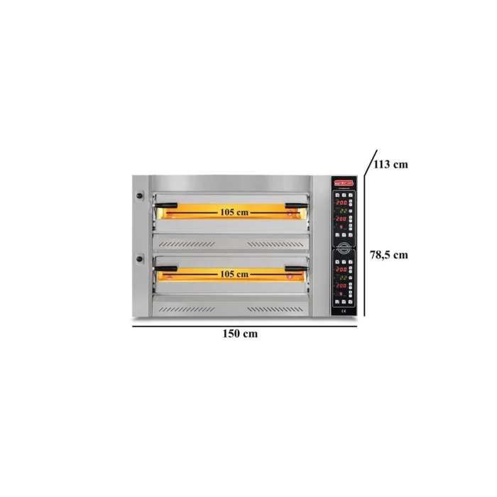 Elektro Pizzaofen / 6+6 34 cm / Breit / Digital – Bild 2
