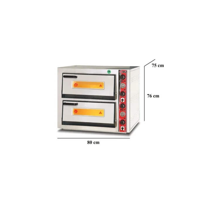 Elektro Pizzaofen Classic / 4+4x25 cm mit Thermometer / PO/5252 DE/T – Bild 2