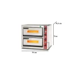 Elektro Pizzaofen Classic / 4+4x33 cm mit Thermometer / Breit / PO/6868 DE/T – Bild 2