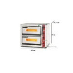 Elektro Pizzaofen Classic / 4+4x33 cm mit Thermometer / Breit / PO/6868 DE/T – Bild 3