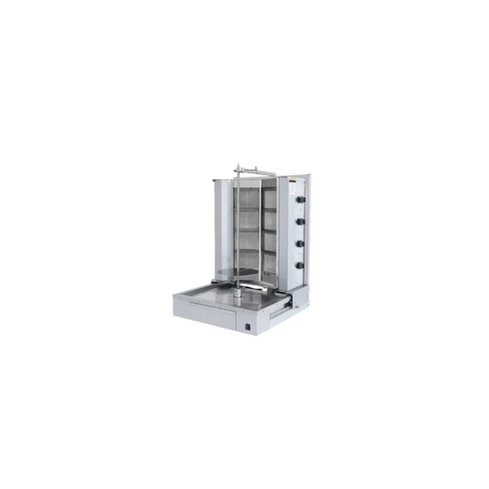 Gas Dönergrill / V Form mit Motor Unten / 4+4 Brenner / max. 100 kg / inkl. Flügeltüren – Bild 1