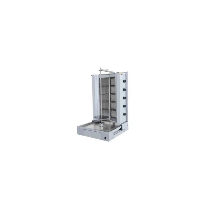 Gas Dönergrill / V Form mit Motor Unten / 5+5 Brenner / max. 120 kg / inkl. Flügeltüren – Bild 1