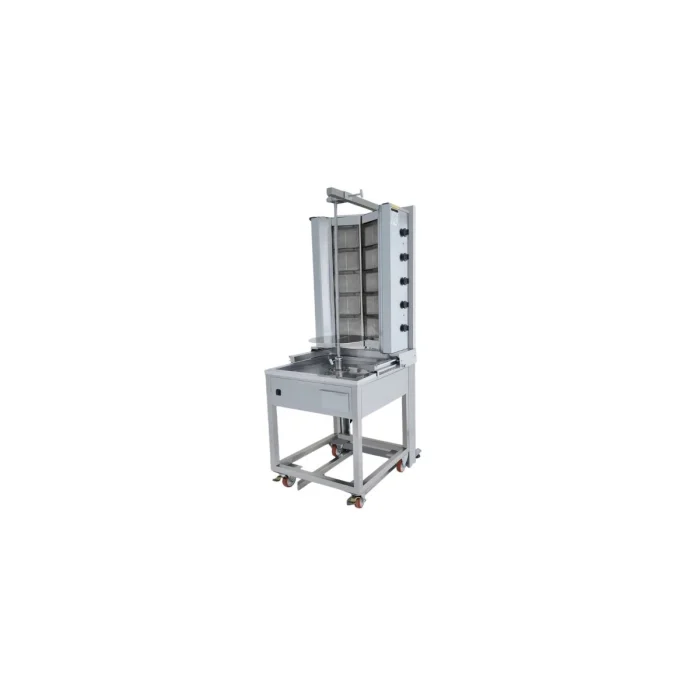 Gas Dönergrill / V Form mit Motor Unten / 5+5 Brenner / max. 170 kg / inkl. Flügeltüren – Bild 1