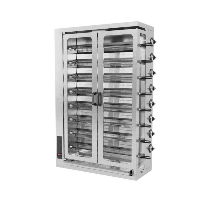 Gas Hähnchengrill mit 8 Spießen für 40 Hähnchen / 1098x480x2020 mm – Bild 1