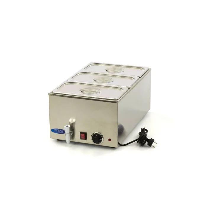 Gastro Bain Marie - mit Wasserhahn - inkl. 3 x 1/3 GN Set - Elektrisch – Bild 1