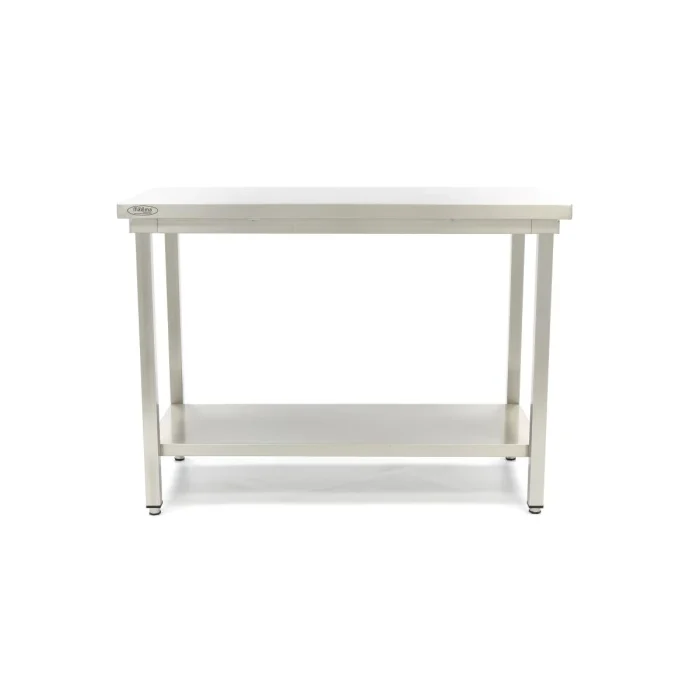 Gastro Edelstahltisch - 100 x 60 cm - Einstellbare Höhe - mit Lagerregal – Bild 2