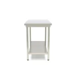 Gastro Edelstahltisch - 100 x 60 cm - Einstellbare Höhe - mit Lagerregal – Bild 3