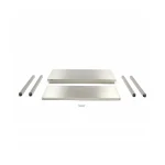 Gastro Edelstahltisch - 100 x 60 cm - Einstellbare Höhe - mit Lagerregal – Bild 4