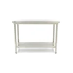 Gastro Edelstahltisch - 120 x 60 cm - Einstellbare Höhe - mit Lagerregal – Bild 2