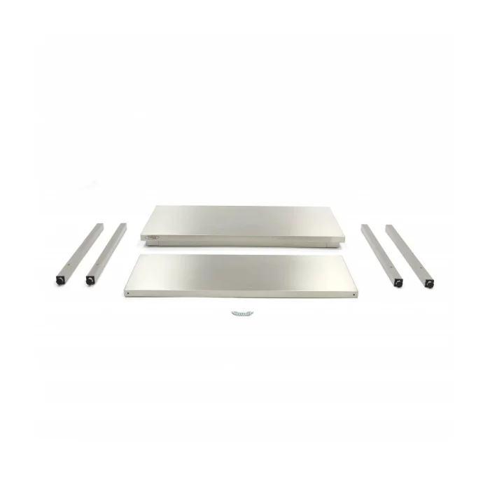 Gastro Edelstahltisch - 120 x 60 cm - Einstellbare Höhe - mit Lagerregal – Bild 4
