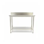 Gastro Edelstahltisch - 120 x 70 cm - Einstellbare Höhe - mit Backsplash