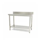 Gastro Edelstahltisch - 120 x 70 cm - Einstellbare Höhe - mit Backsplash – Bild 2