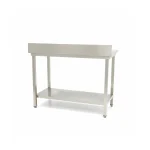 Gastro Edelstahltisch - 120 x 70 cm - Einstellbare Höhe - mit Backsplash – Bild 4