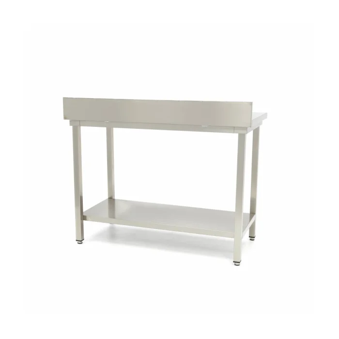 Gastro Edelstahltisch - 120 x 70 cm - Einstellbare Höhe - mit Backsplash – Bild 4