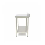 Gastro Edelstahltisch - 60 x 70 cm - Einstellbare Höhe - mit Backsplash – Bild 3