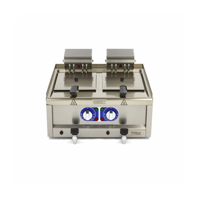 Gastro Fritteuse - 2 x 10 l - 2 Körbe - mit Ablasshahn - 400 V – Bild 2