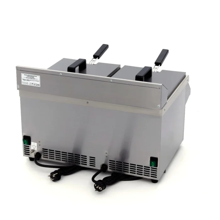 Gastro Fritteuse - 2 x 8 l - 2 Körbe - mit Ablasshahn - Induktion – Bild 4