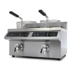 Gastro Fritteuse - 2 x 8 l - 2 Körbe - mit Ablasshahn - Induktion – Bild 5