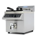 Gastro Fritteuse - 8 l - 1 Körb - Induktion - mit Ablasshahn