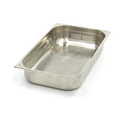 Gastro Gastronormbehälter - 1/1 GN - 10 cm Tief - Edelstahl - Perforiert