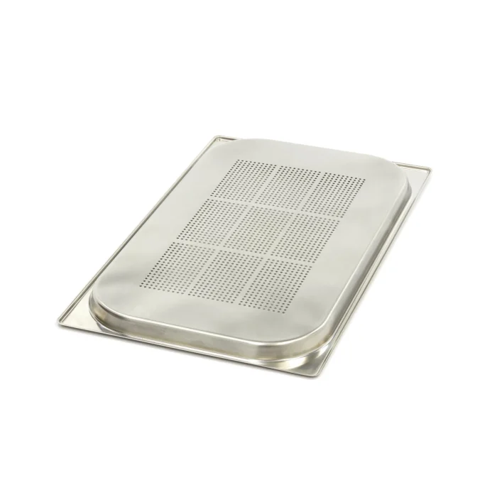 Gastro Gastronormbehälter - 1/1 GN - 2 cm Tief - Edelstahl - Perforiert – Bild 2