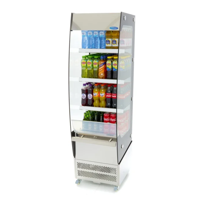 Gastro Glastürkühlschränke - 220 l - 50 x 50 cm - Öffnen – Bild 1