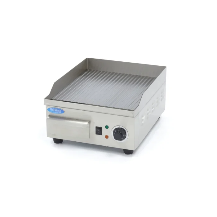 Gastro Grillplatte - Gerillt - 36 cm - inkl. Tropfschale – Bild 1