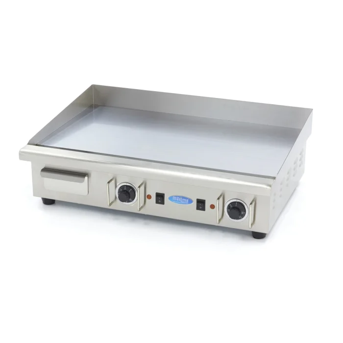 Gastro Grillplatte - Glatte Chrom - 73 cm - inkl. Tropfschale - 400 V – Bild 1