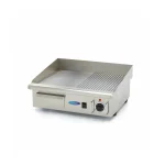 Gastro Grillplatte - Halb Gerillt - 55 cm - inkl. Tropfschale