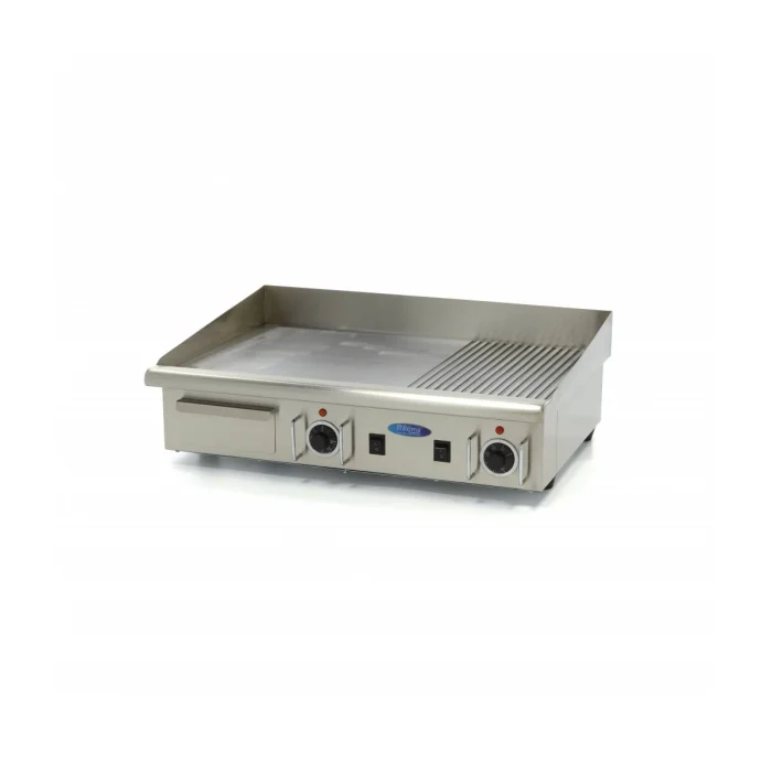 Gastro Grillplatte - Halb Gerillt - 73 cm - inkl. Tropfschale - 400 V – Bild 1