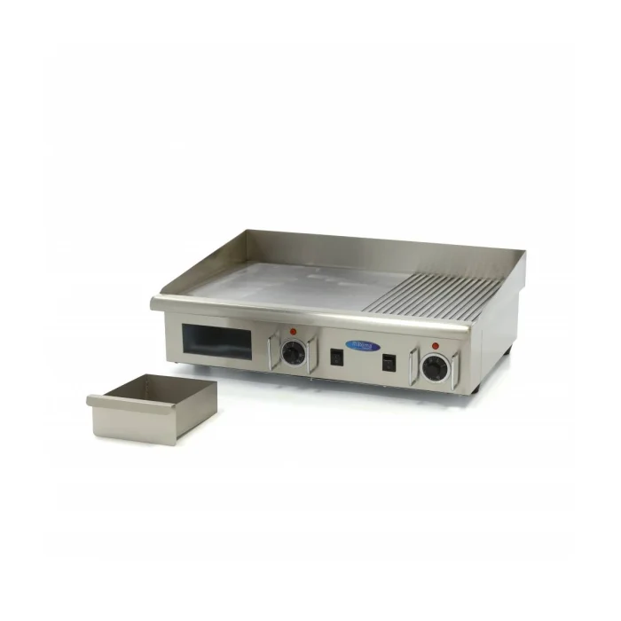 Gastro Grillplatte - Halb Gerillt - 73 cm - inkl. Tropfschale - 400 V – Bild 5