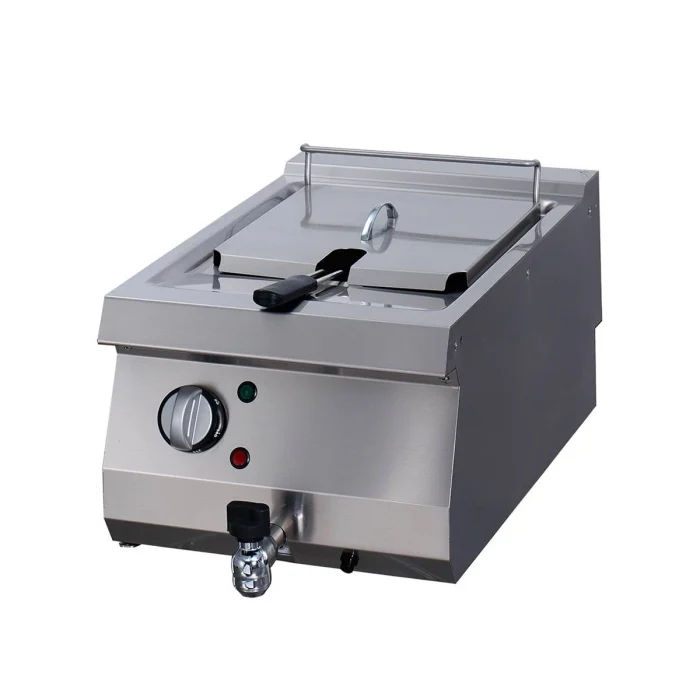 Gastro Heavy Duty Fritteuse - 1 x 12 l - Einzeleinheit - 70 cm Tief - mit Ablasshahn - Elektrisch – Bild 1