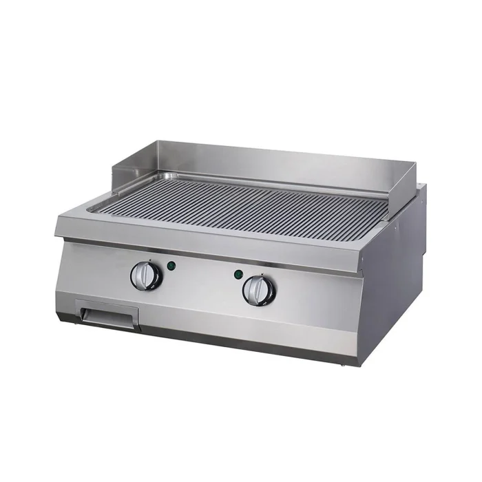 Gastro Heavy Duty Grillplatte - Gerillt - Doppeleinheit - 70 cm Tief - Elektrisch – Bild 1