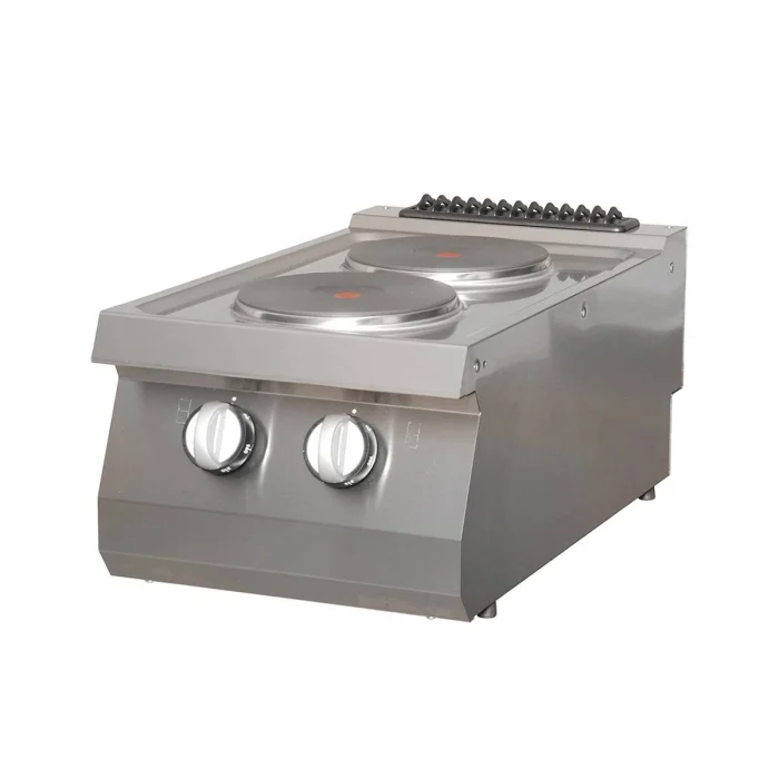 Gastro Heavy Duty Kochfeld - 2 Brenner - Einzeleinheit - 70 cm Tief - Elektrisch – Bild 1