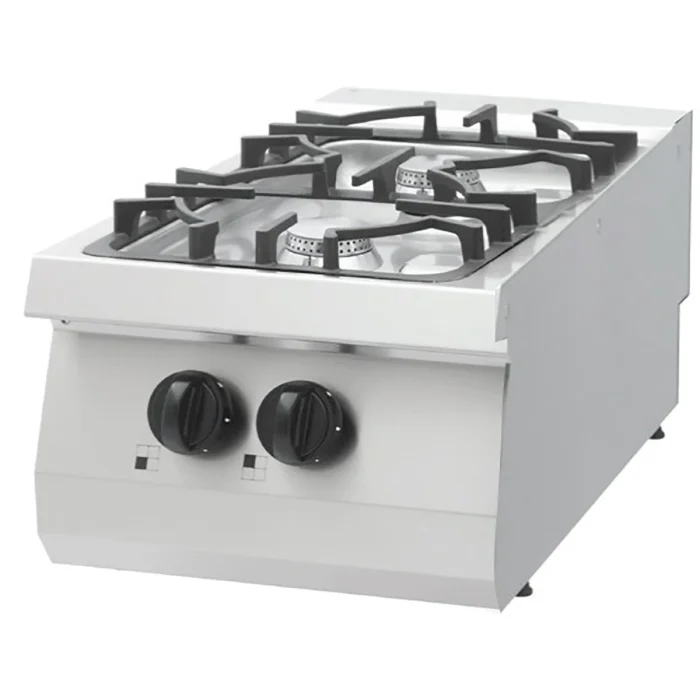 Gastro Heavy Duty Kochfeld - 2 Brenner - Einzeleinheit - 70 cm Tief - Gas – Bild 1