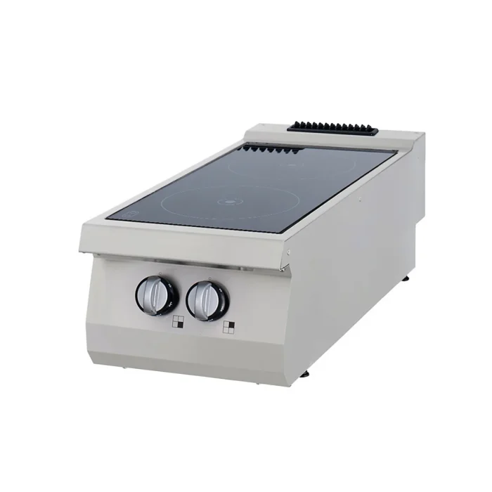 Gastro Heavy Duty Kochfeld - 2 Brenner - Infrarot - Doppeleinheit - 70 cm Tief - Elektrisch – Bild 1