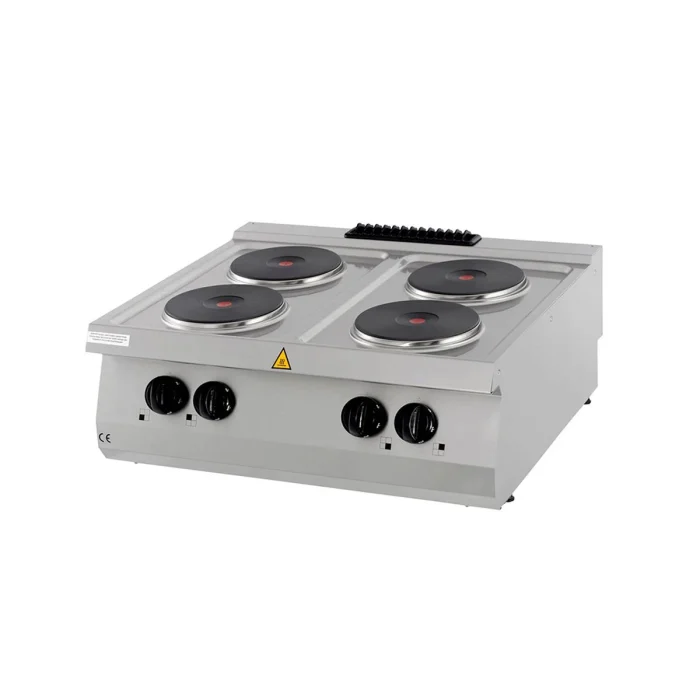 Gastro Heavy Duty Kochfeld - 4 Brenner - Doppeleinheit - 70 cm Tief - Elektrisch – Bild 1
