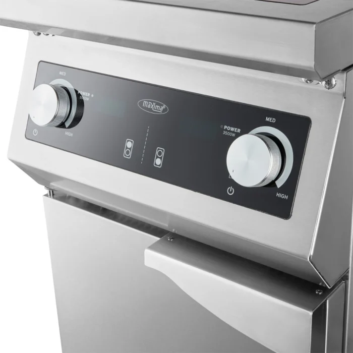 Gastro Induktionsherd - 2 Brenner - 70 cm Tief - mit Ständer – Bild 5