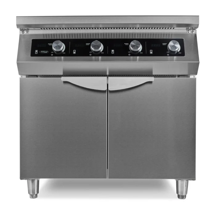 Gastro Induktionsherd - 4 Brenner - 70 cm Tief - mit Ständer – Bild 2