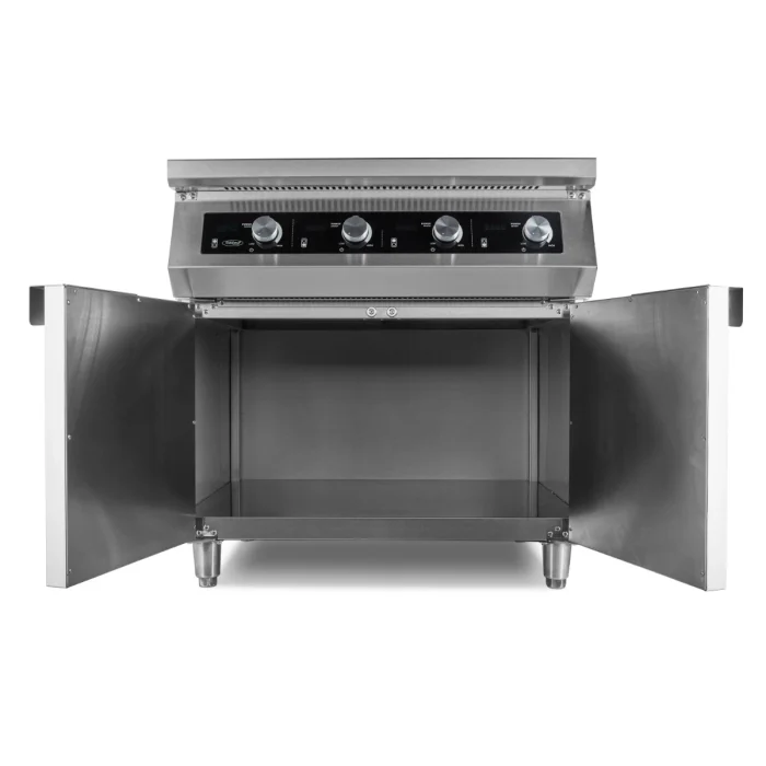 Gastro Induktionsherd - 4 Brenner - 70 cm Tief - mit Ständer – Bild 3
