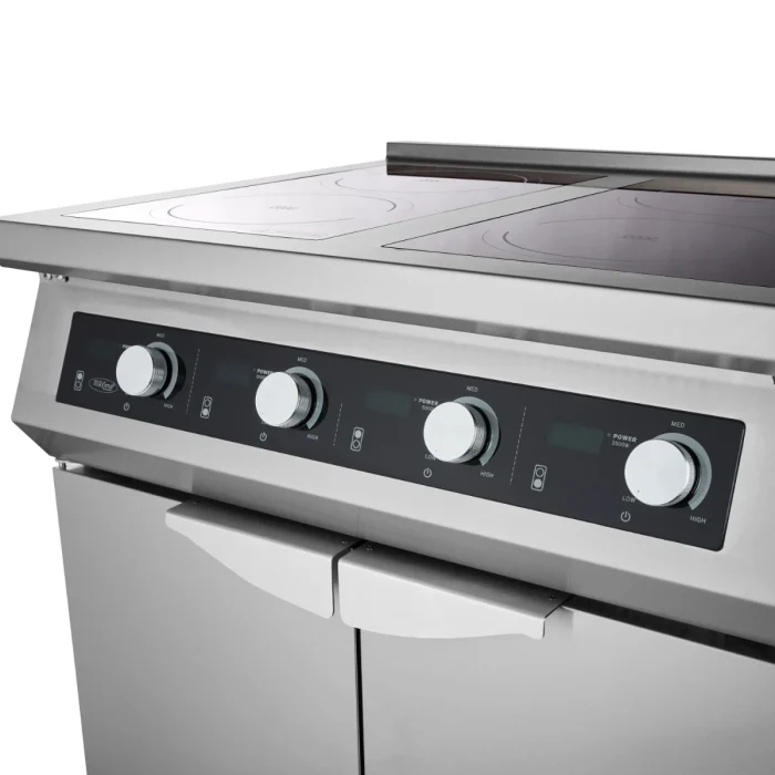 Gastro Induktionsherd - 4 Brenner - 70 cm Tief - mit Ständer – Bild 5