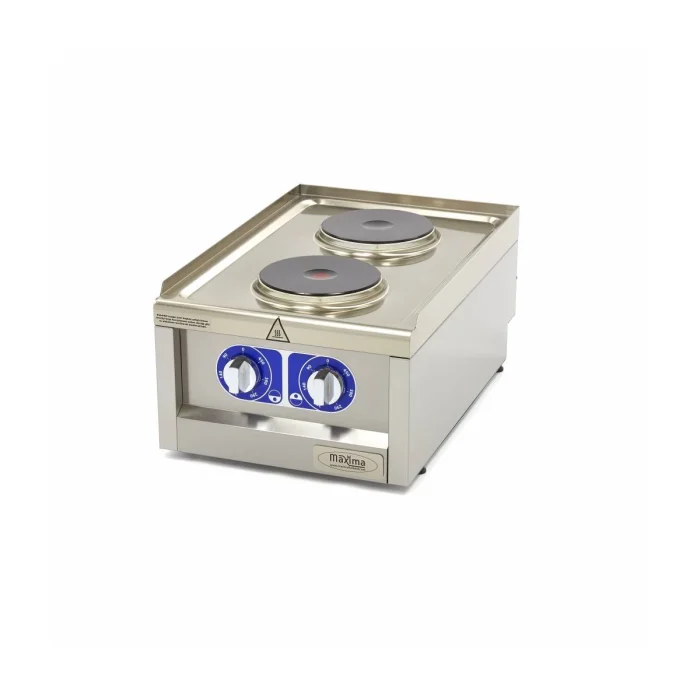 Gastro Kochfeld - 2 Brenner - Einzeleinheit - 60 cm Tief - Elektrisch – Bild 1