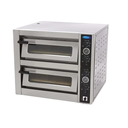 Gastro Pizzaofen - Passt 4 x Ø 30 cm Pizzas - Doppeldeck